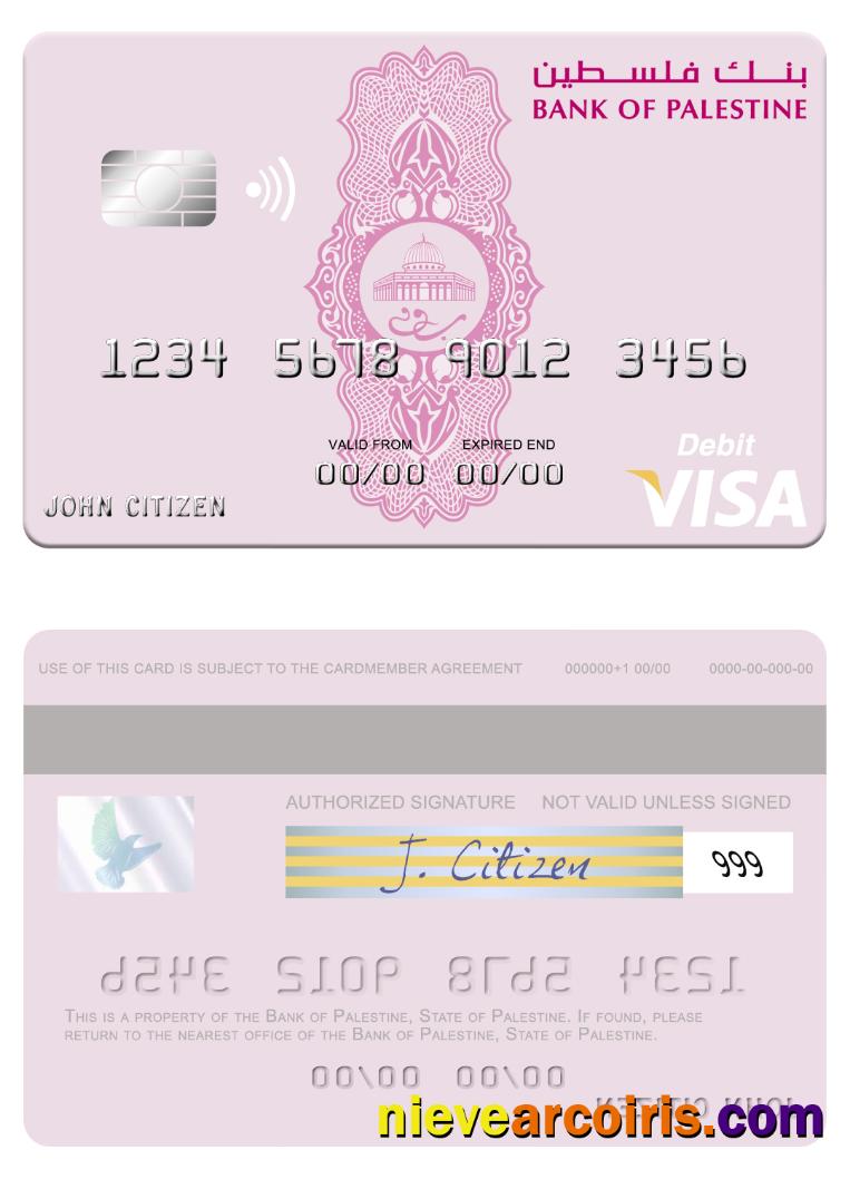 Palestine Bank of Palestine visa debit card